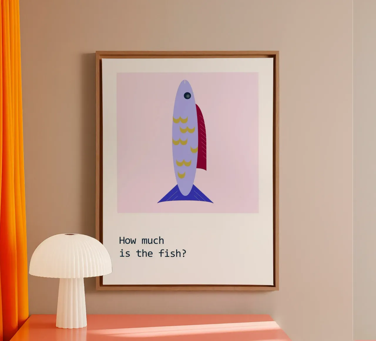 How much is the fish tela con Cornice a cassetta da B Art