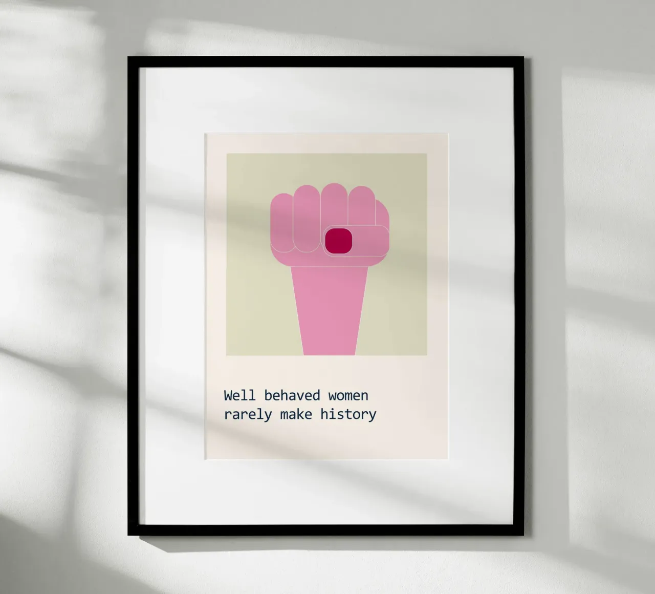 Le donne ben educate raramente fanno la storia poster con telaio in legno da B Art