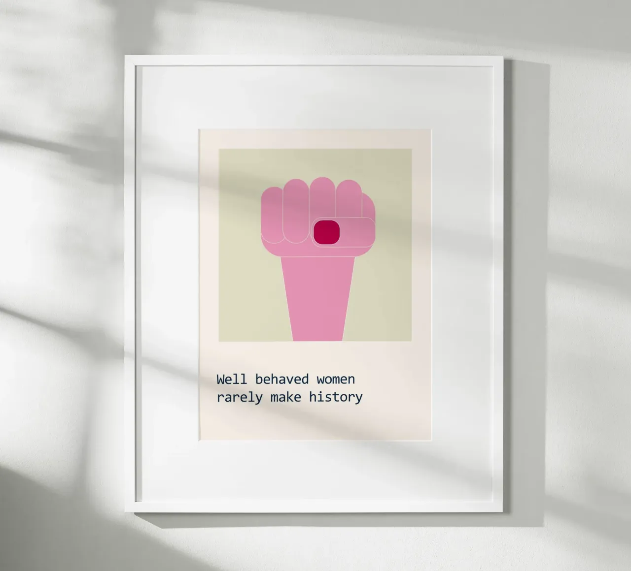 Le donne ben educate raramente fanno la storia poster con telaio in legno da B Art