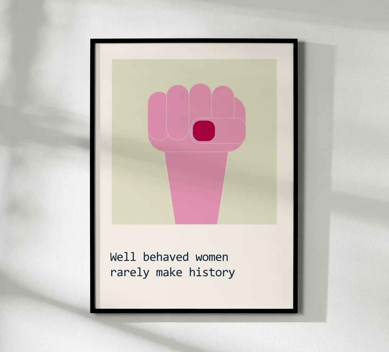 Le donne ben educate raramente fanno la storia poster con telaio in legno da B Art
