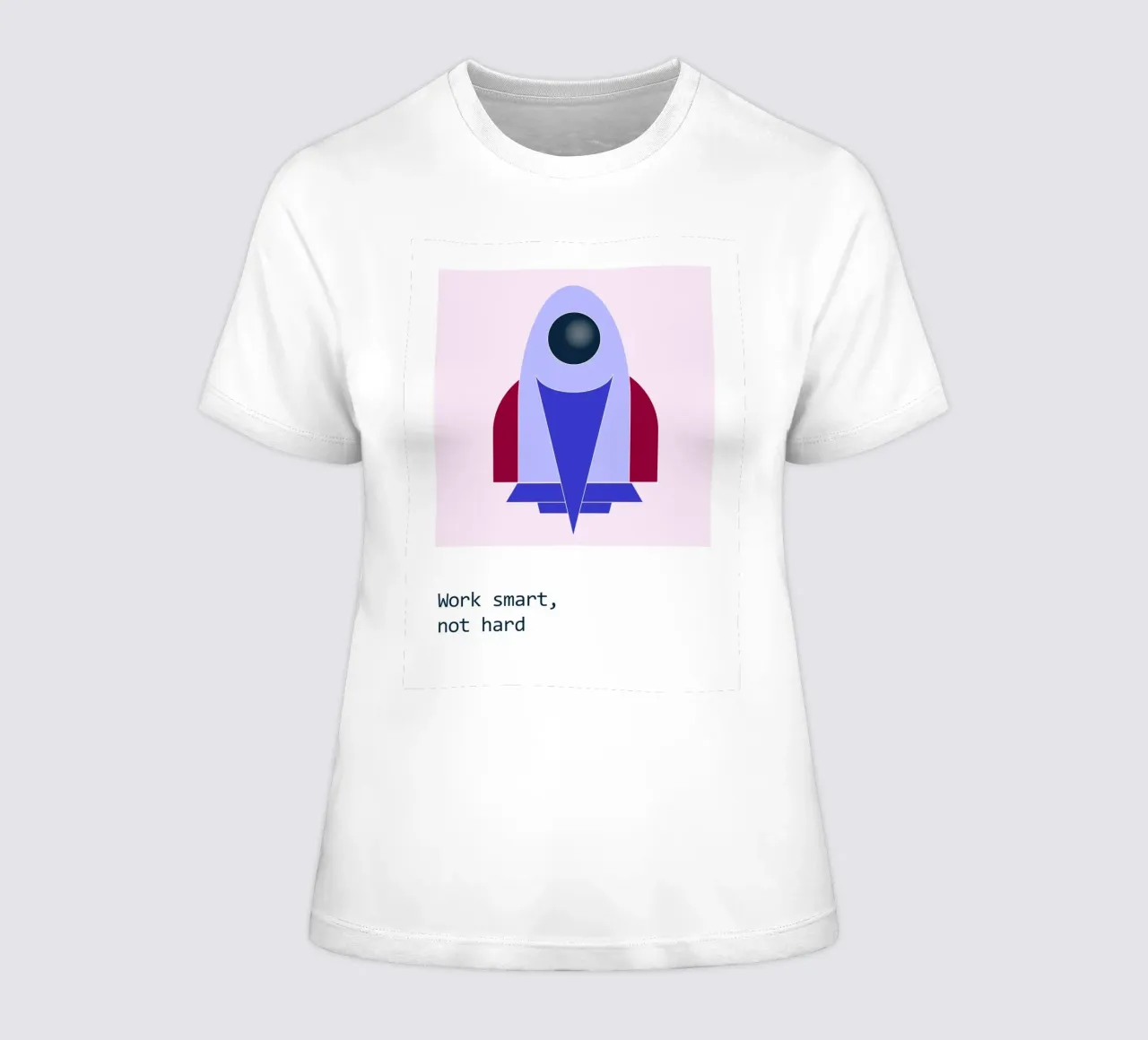 Work smart not hard women's fitted t-shirt by B Art
