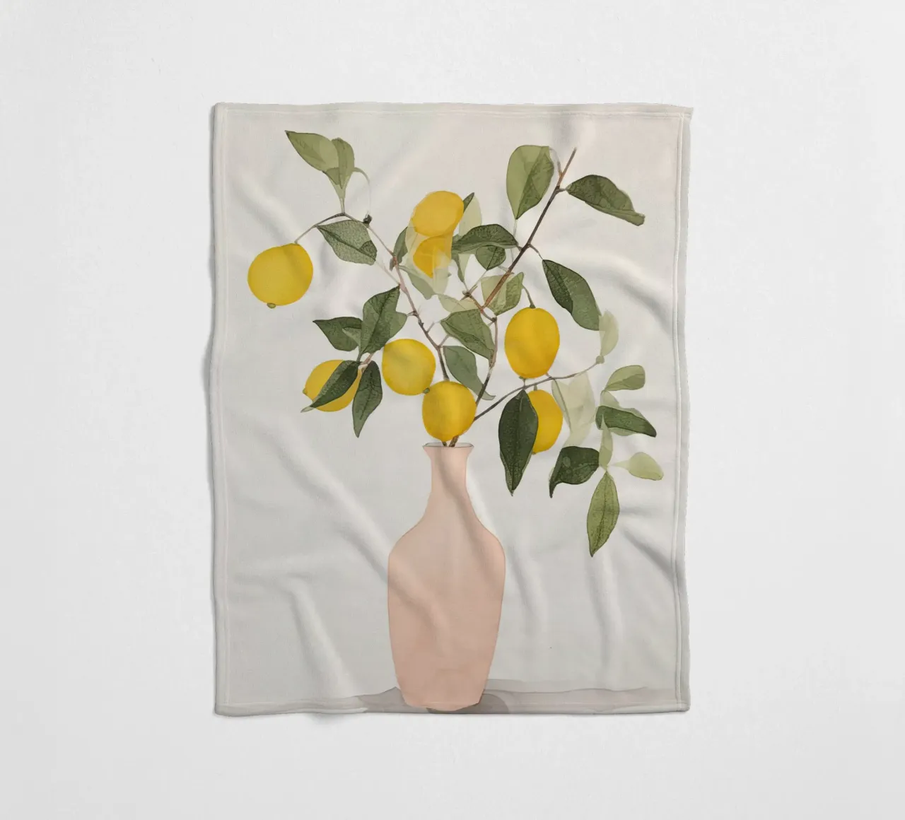 Lemon Elegancy fleece blanket by DaarbyN