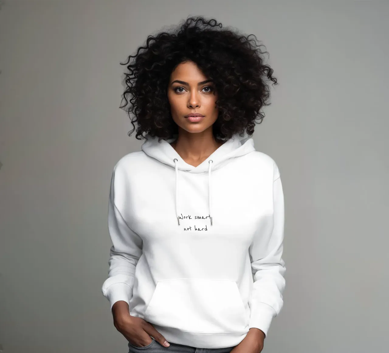 Work smart, not hard hoodie by B Art
