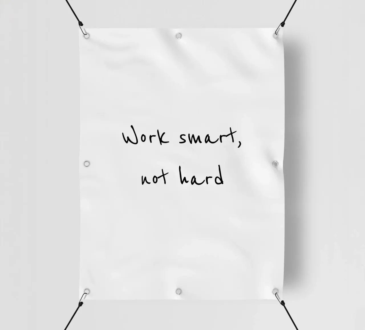 Work smart, not hard telo in pvc da B Art