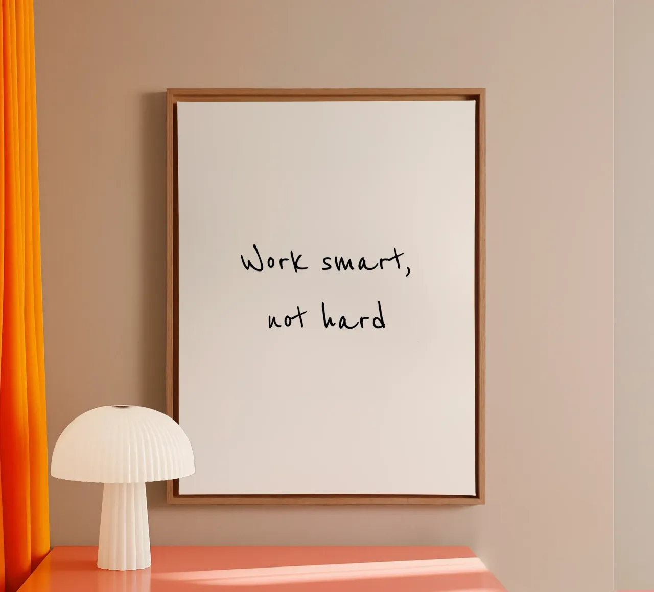 Work smart, not hard tela con Cornice a cassetta da B Art