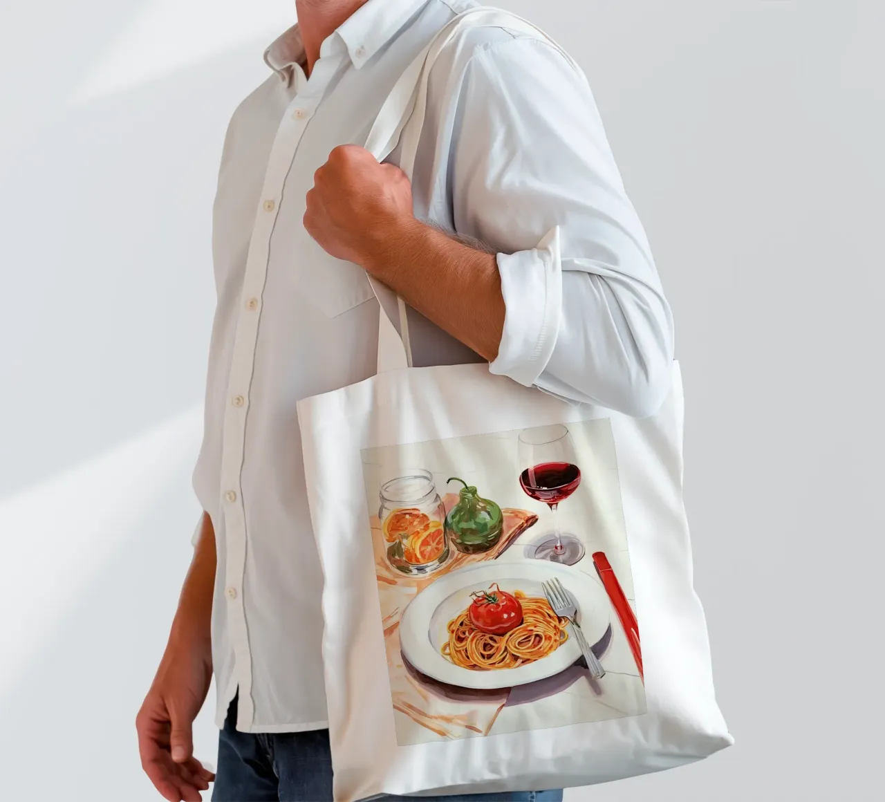 Spaghetti Delight borsa in juta da DaarbyN