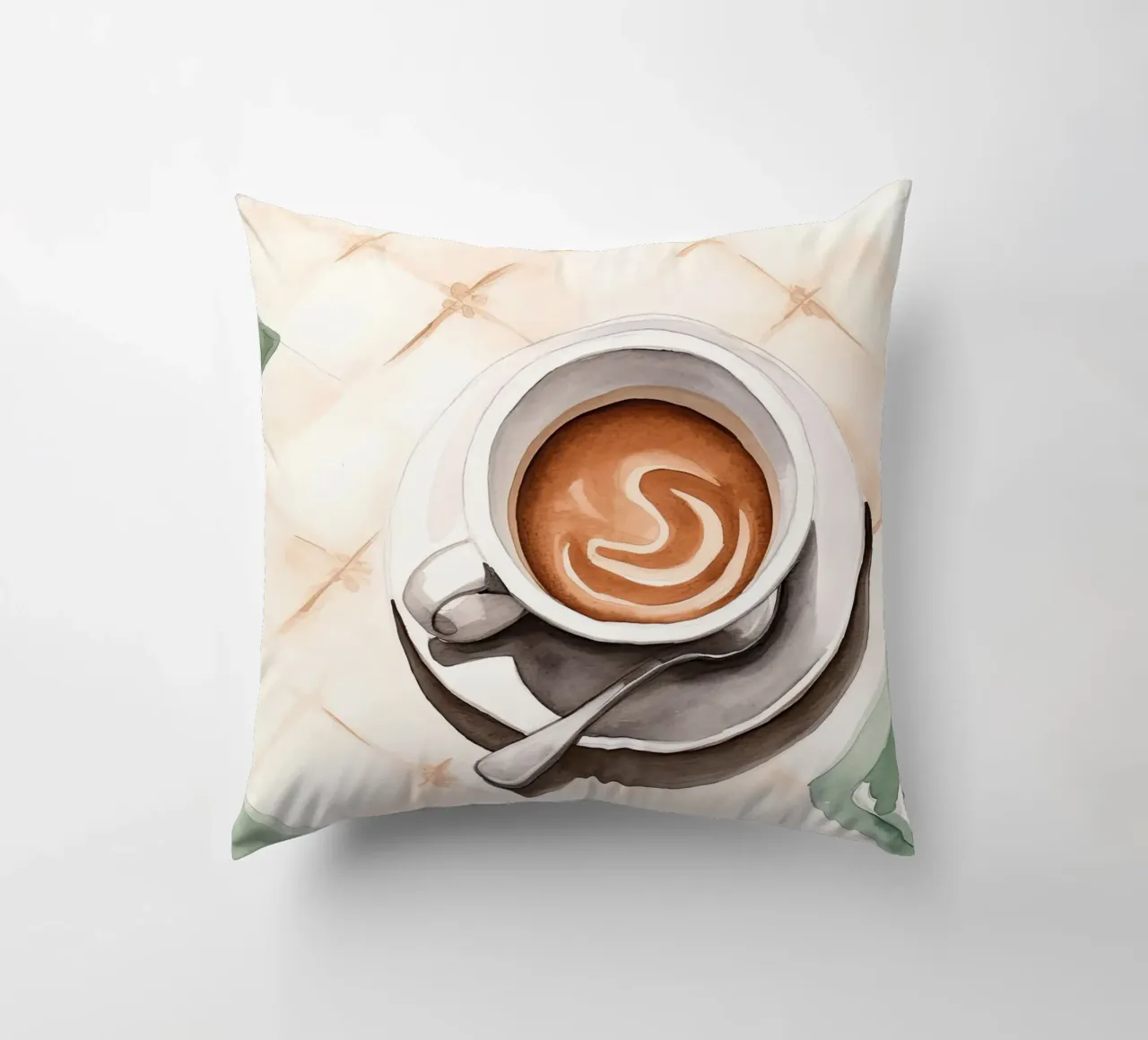 Cup Of Coffee decorative cushion by DaarbyN