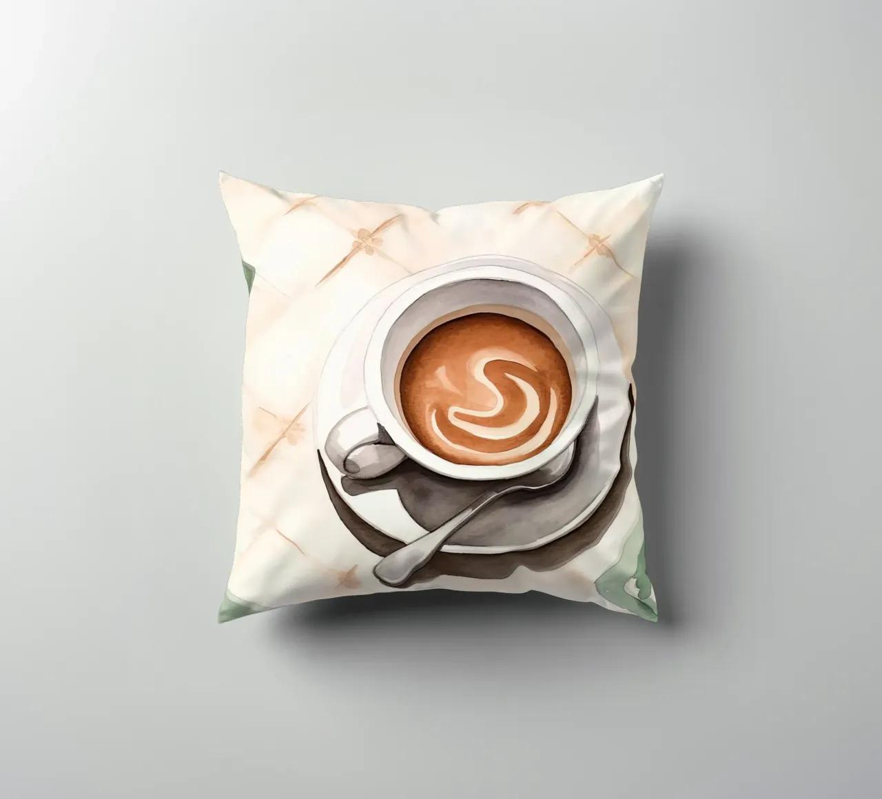 Cup Of Coffee decorative cushion by DaarbyN