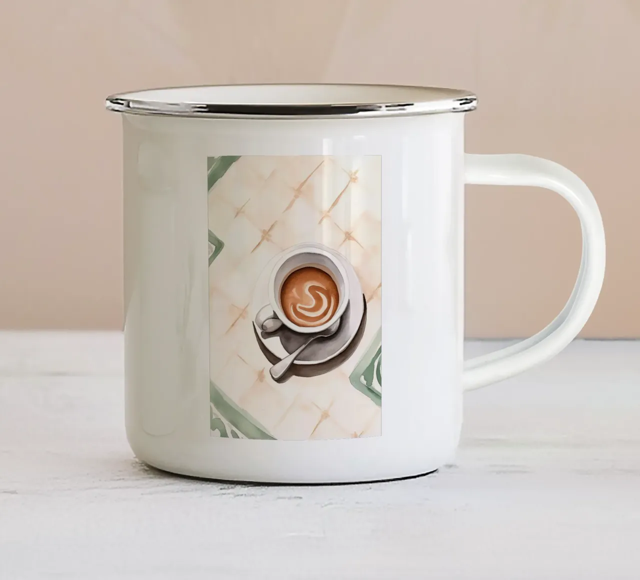 Tazza di caffè tazza in smalto da DaarbyN