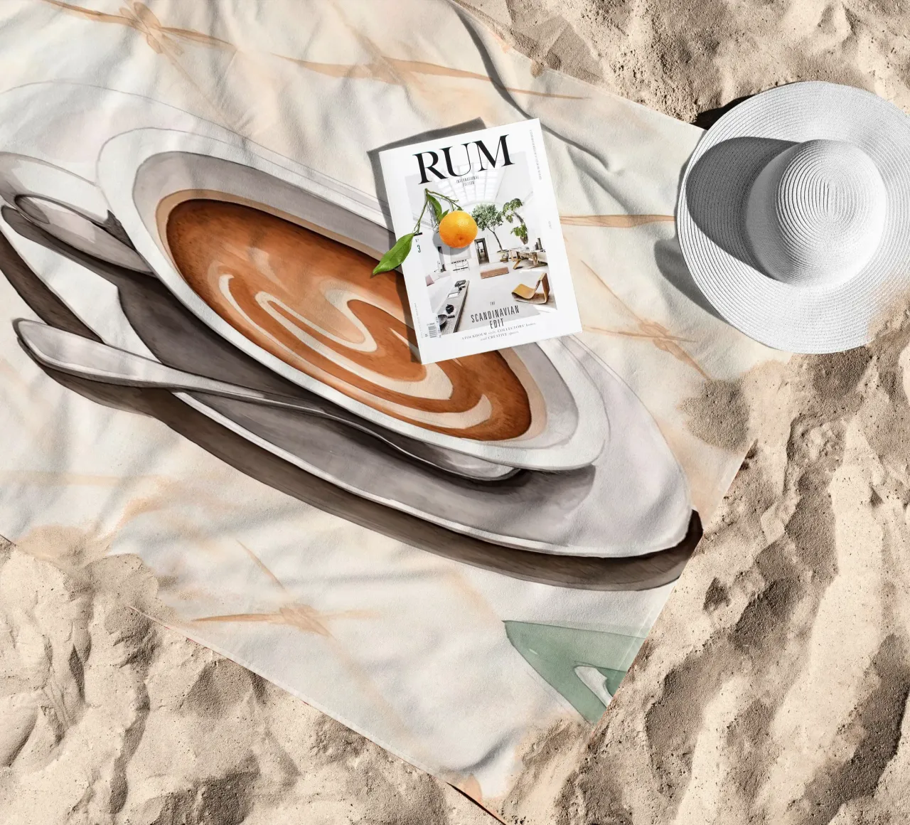 Cup Of Coffee beach towel by DaarbyN
