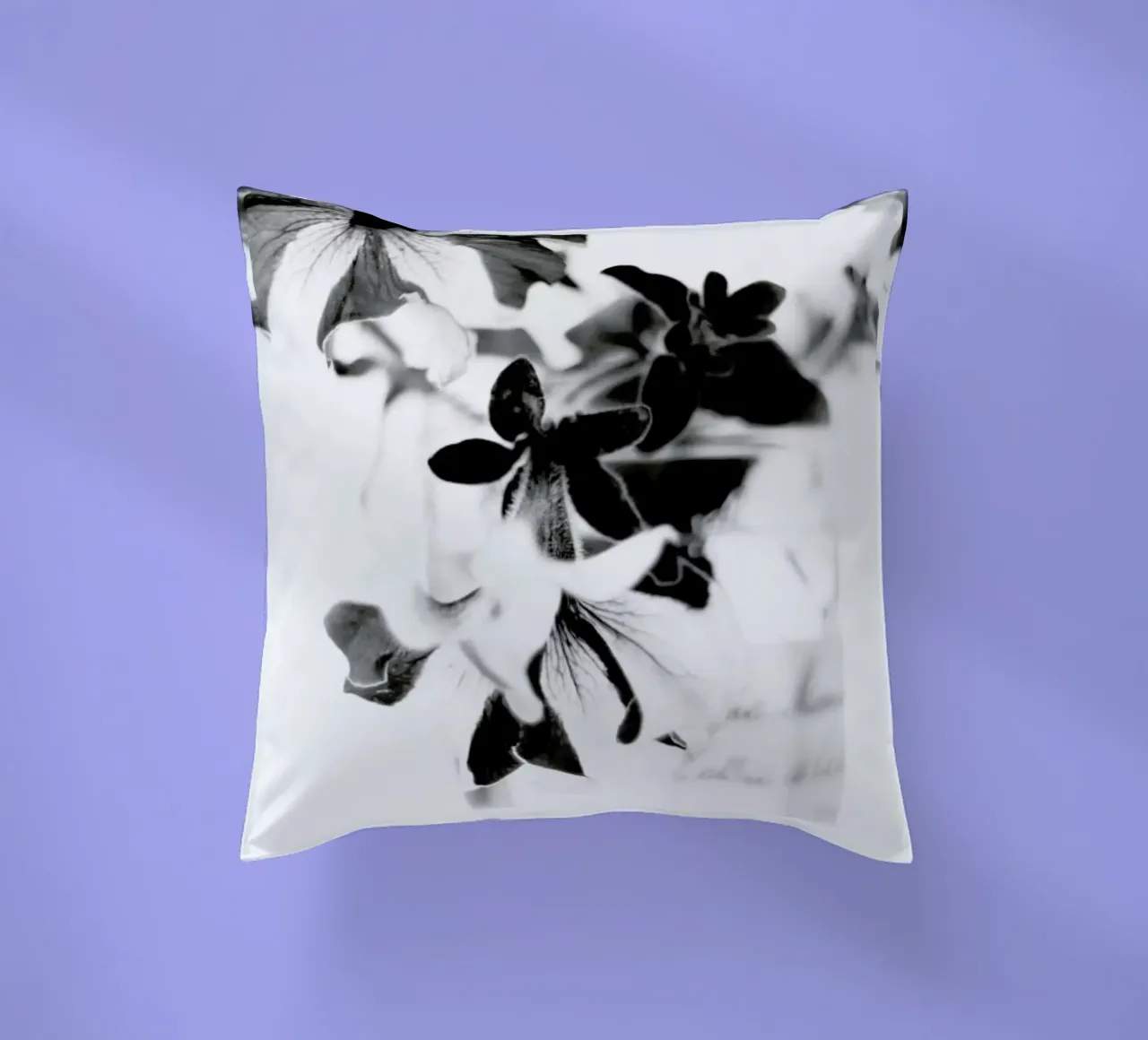 Petunias decorative cushion by Ingrid Beddoes