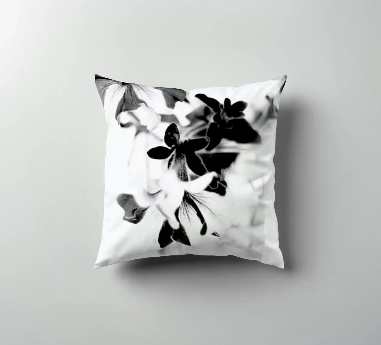 Petunias decorative cushion by Ingrid Beddoes
