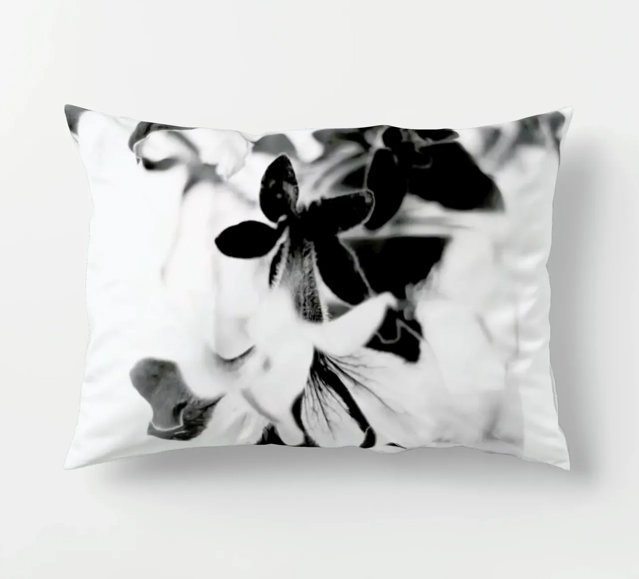 Petunias decorative cushion by Ingrid Beddoes
