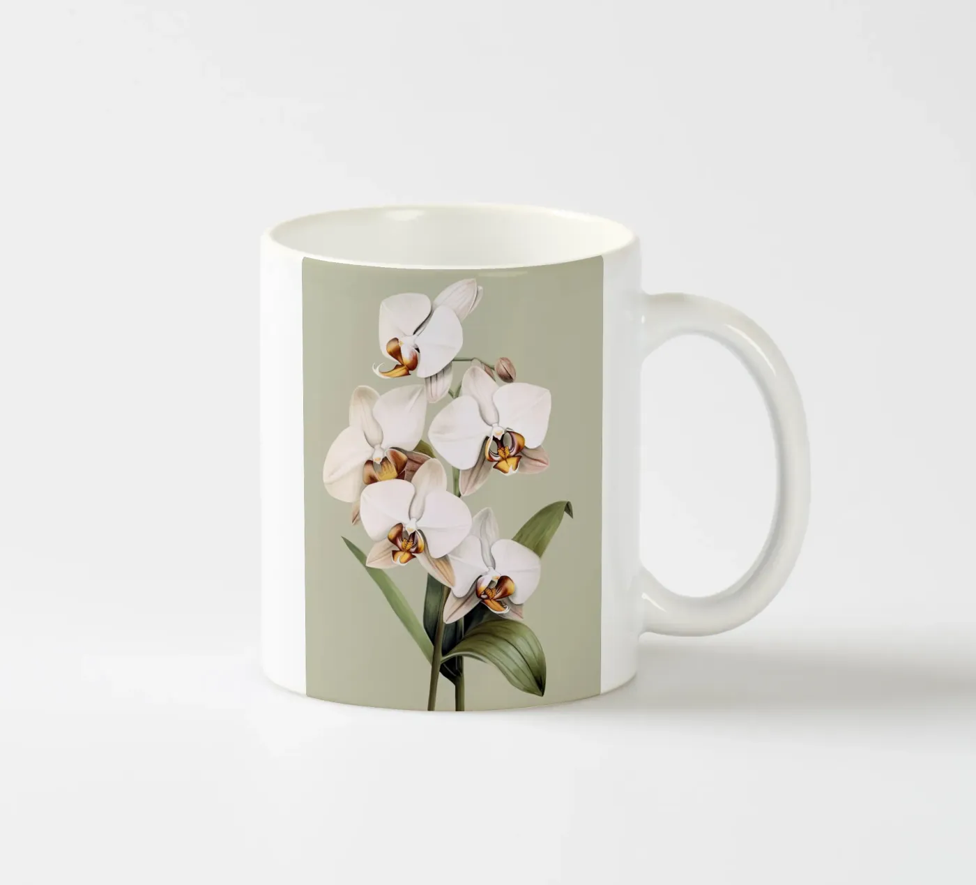 Orchids ceramic mug by DaarbyN