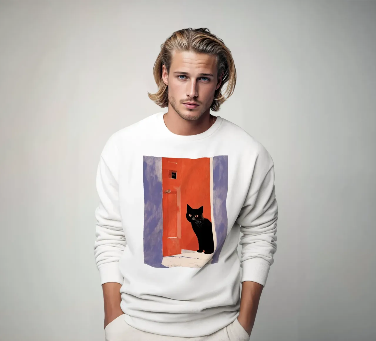 Il gatto curioso felpa da DaarbyN