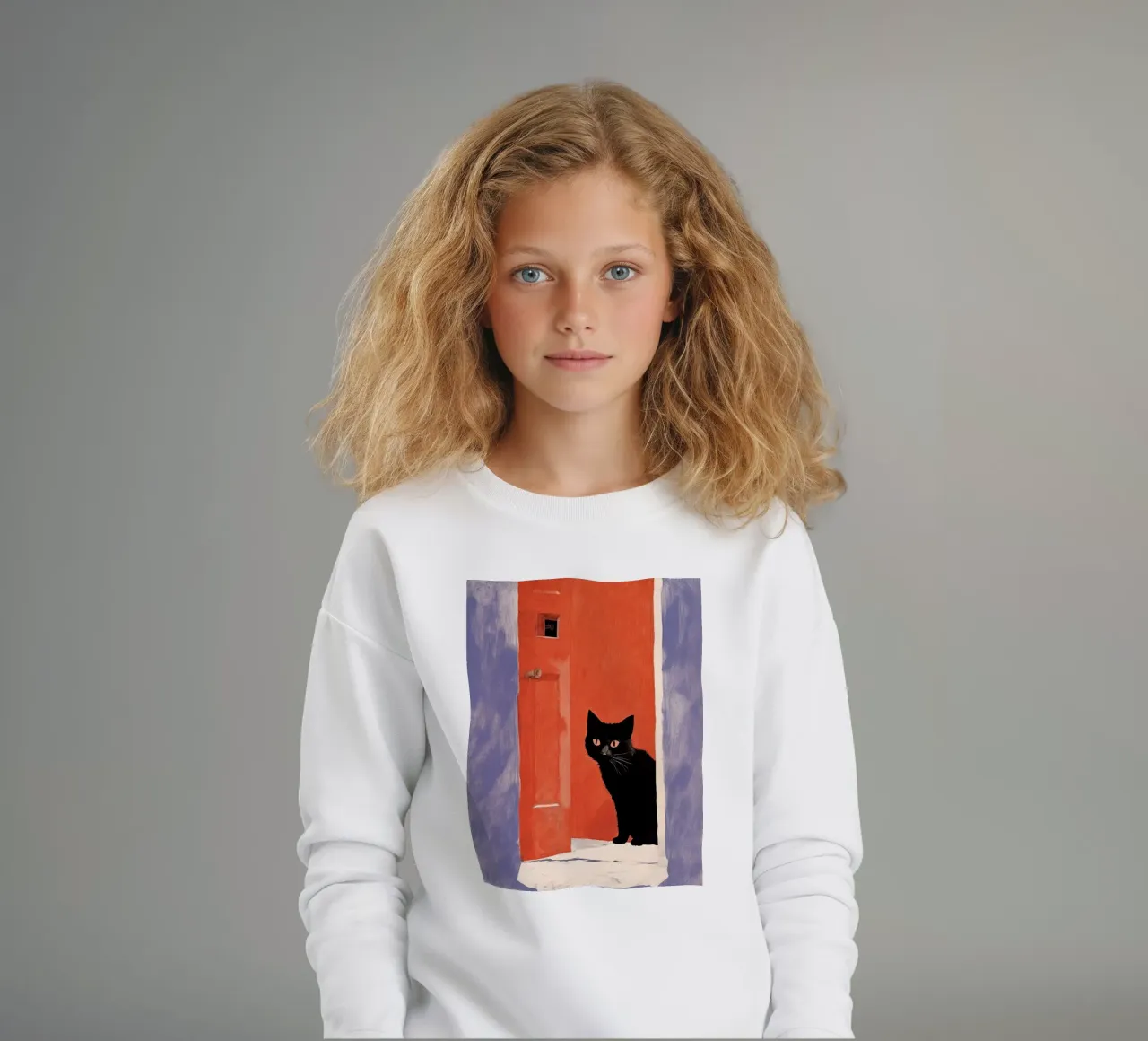 Il gatto curioso felpa bambino da DaarbyN