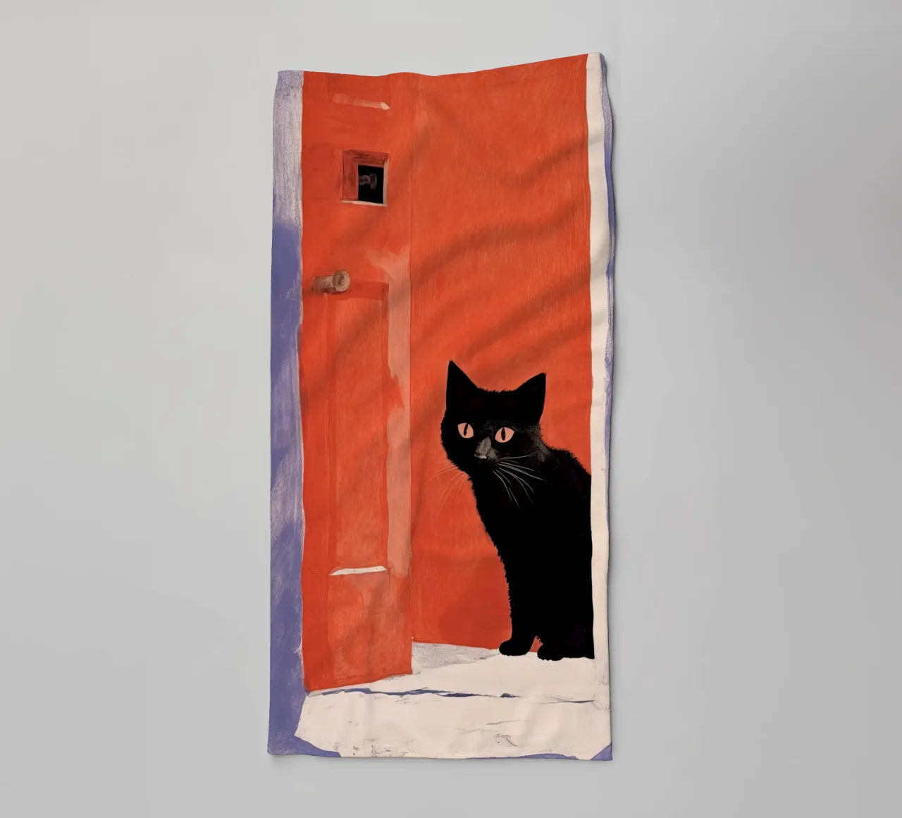 The Curious Cat towel by DaarbyN