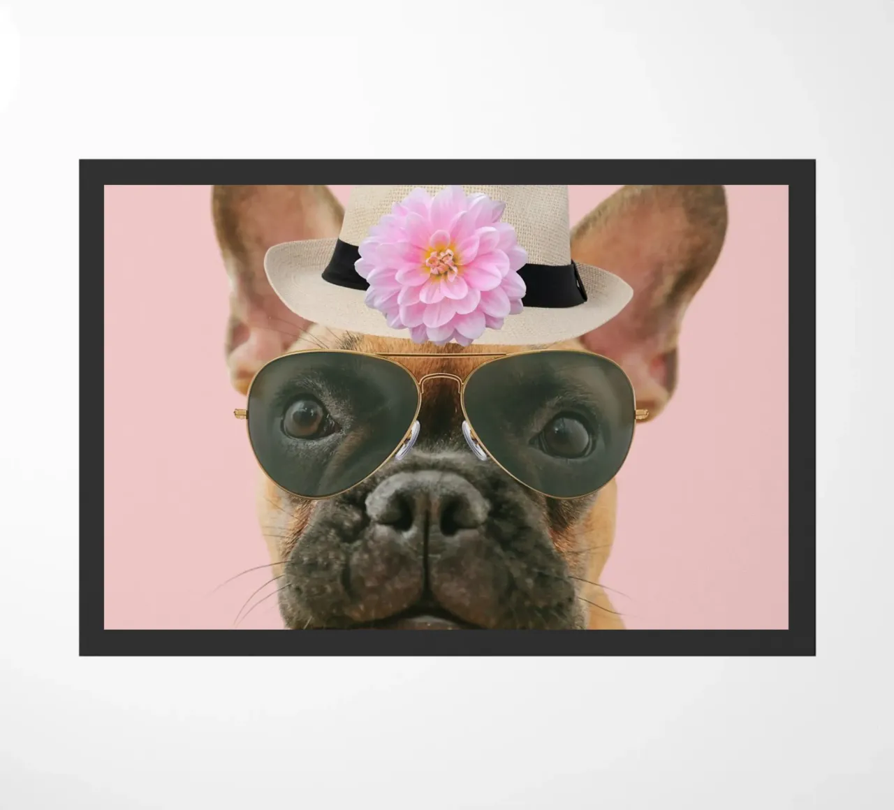 cane carino con cappello fedora zerbino da Berwies Artwork