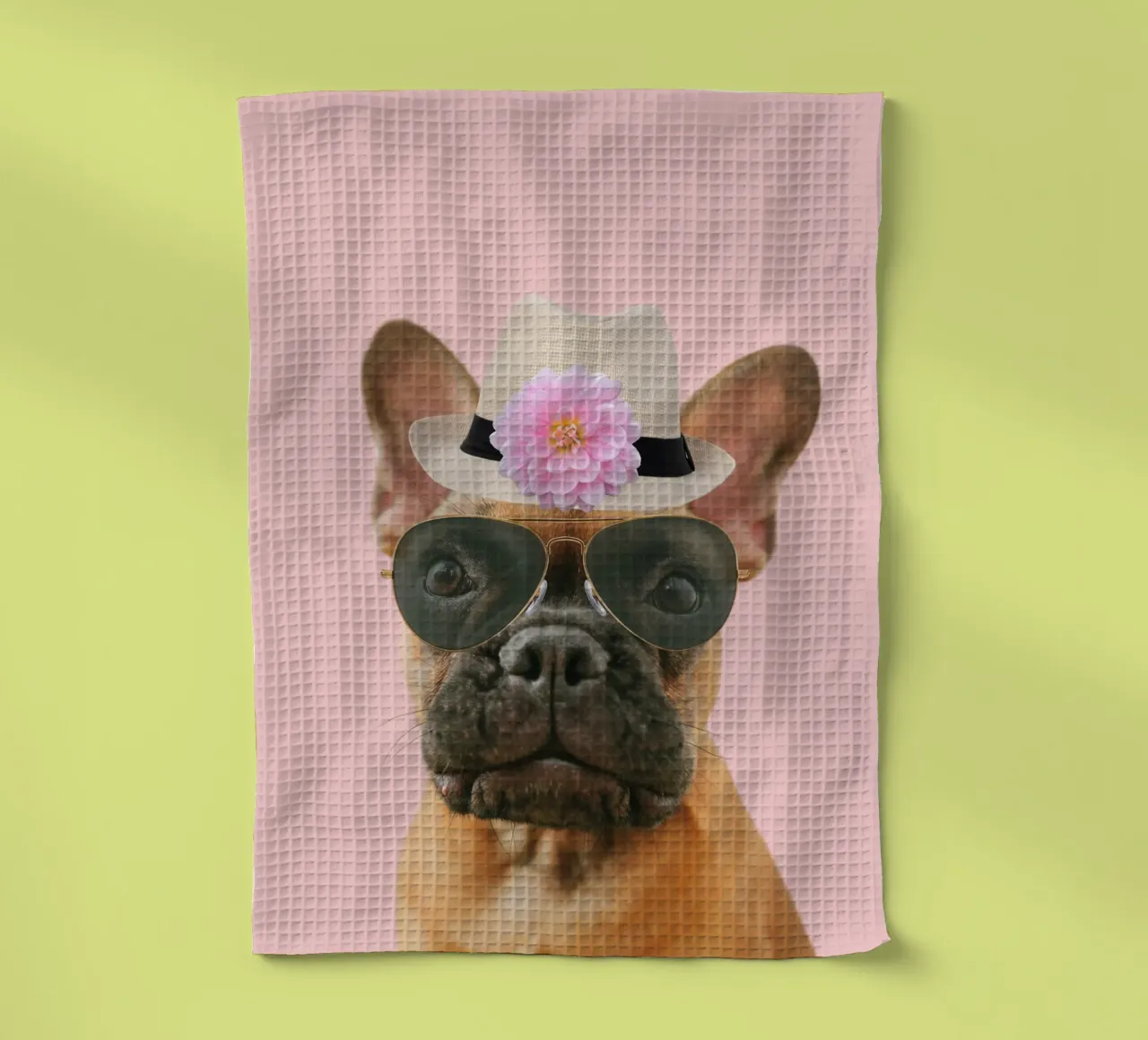 cane carino con cappello fedora canovaccio da cucina da Berwies Artwork