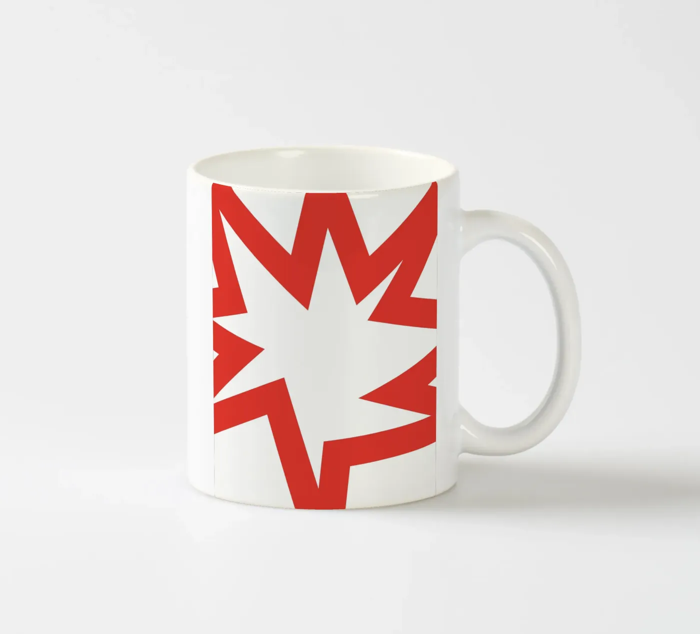 Achtergrond ontplof oorlog keramische mok van galihstudio