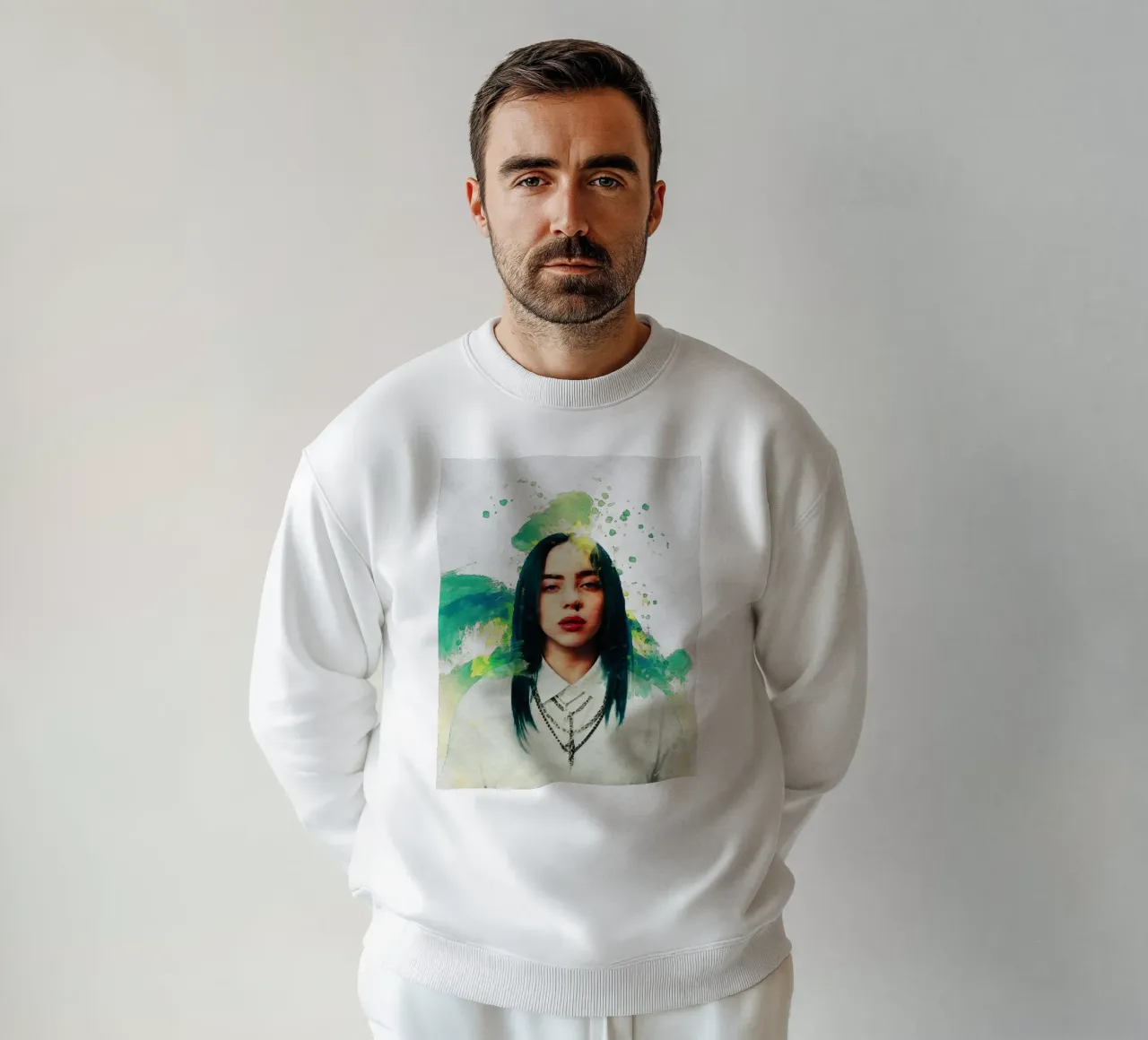 Sbaffo di ritratto Billie Eilish felpa da Gunawan Rb