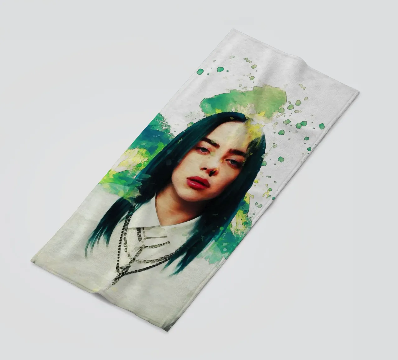 Sbaffo di ritratto Billie Eilish telo mare da Gunawan Rb