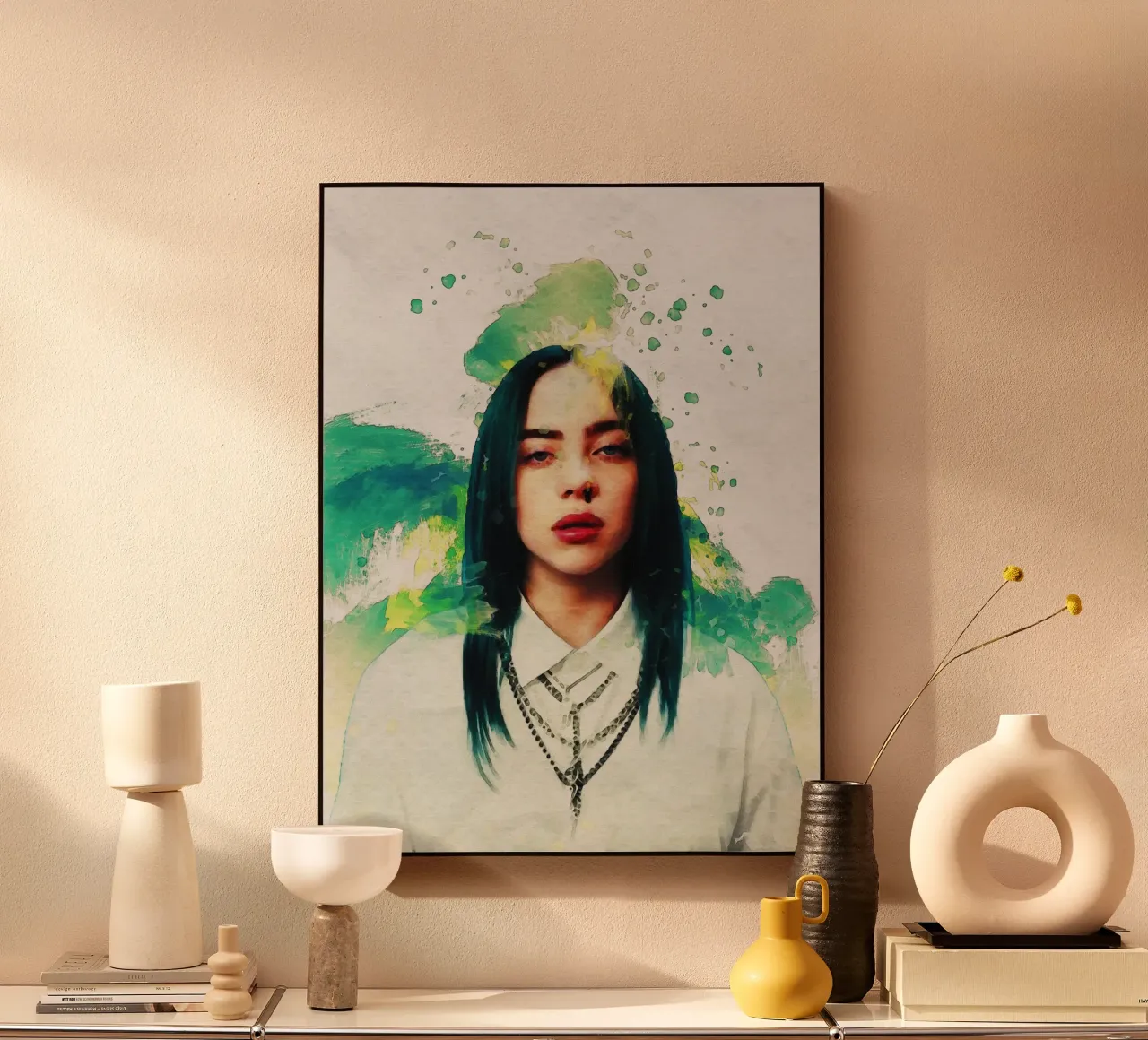 Mancha de Retrato Billie Eilish metacrilato de Gunawan Rb