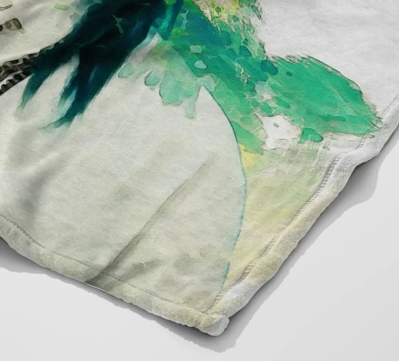 Smudge von Porträt Billie Eilish Fleecedecke von Gunawan Rb