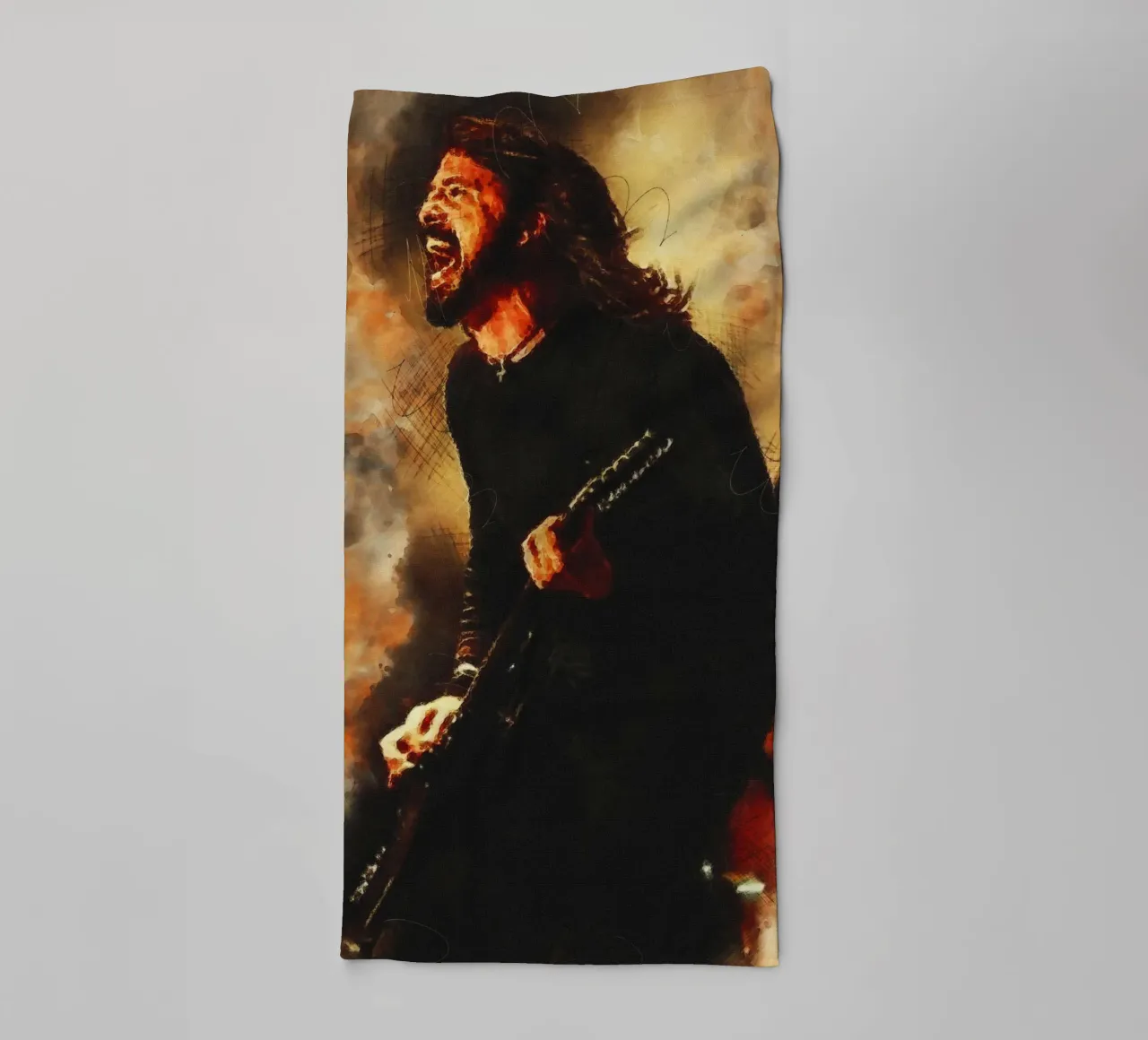 Smudge of Dave Grohl towel by Gunawan Rb