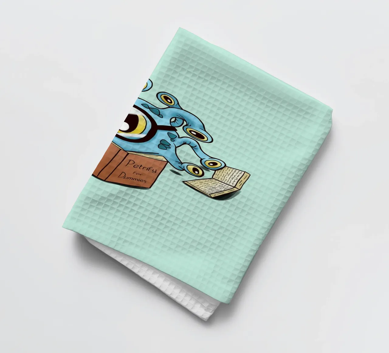 Beholder apprentice tea towel by Loobs