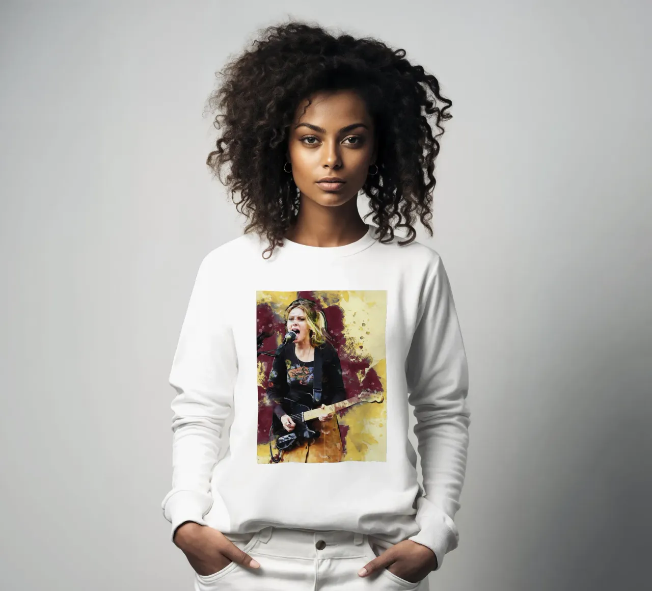 Vlekken van Ellie Rowsell sweatshirt van Gunawan Rb