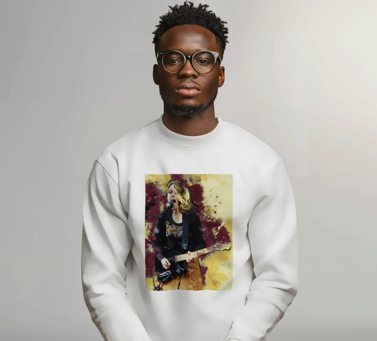 Vlekken van Ellie Rowsell sweatshirt van Gunawan Rb