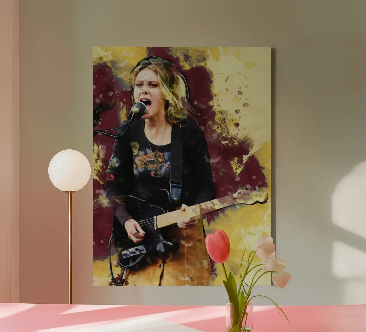 Smudge Of Ellie Rowsell canvas by Gunawan Rb