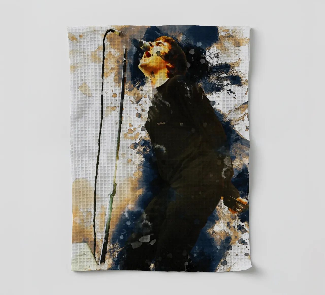 Smudge of Liam Gallagher tea towel by Gunawan Rb