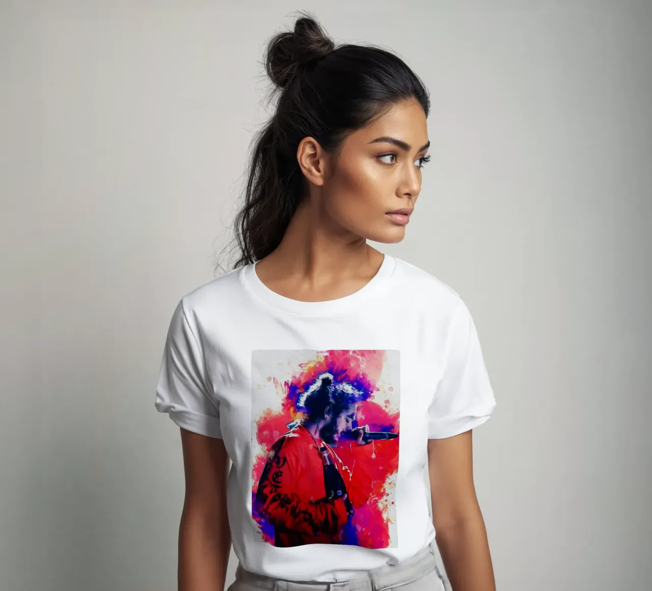 Smudge of Portrait Austin Richard Post t-shirt by Gunawan Rb