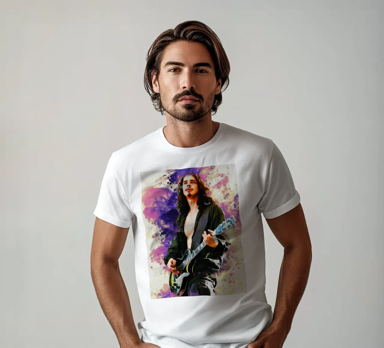 Sbaffo di Chris Cornell Esibirsi t-shirt da Gunawan Rb