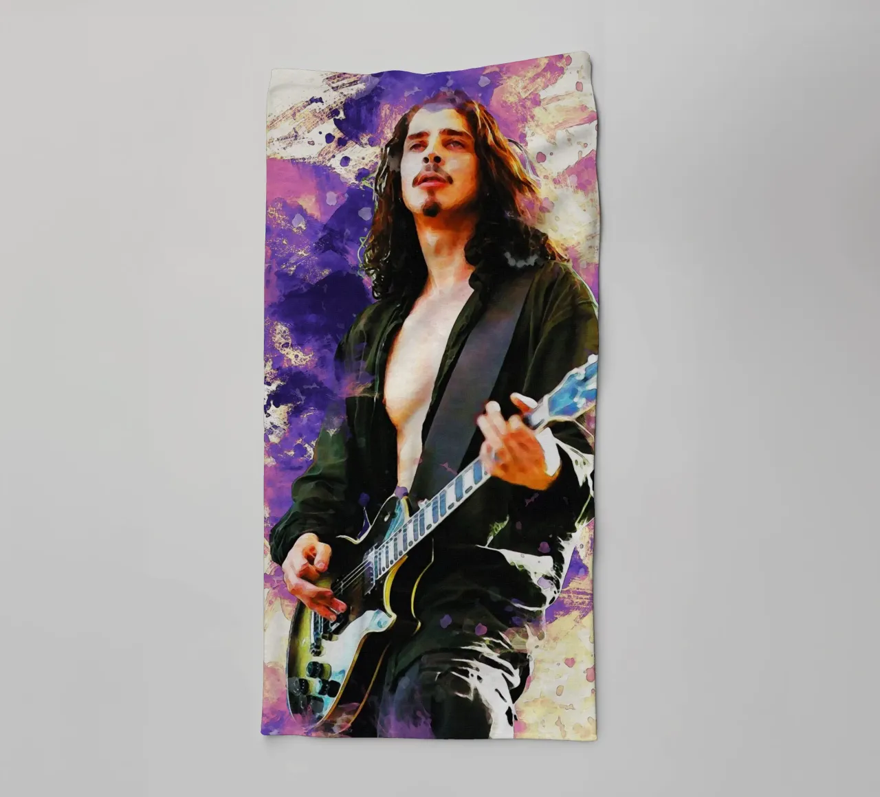 Smudge of Chris Cornell Perform towel by Gunawan Rb