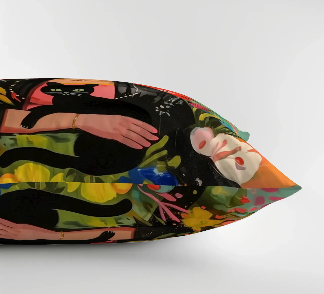 L'amore dei fiori colorati di Frida cuscino da Carinaprint