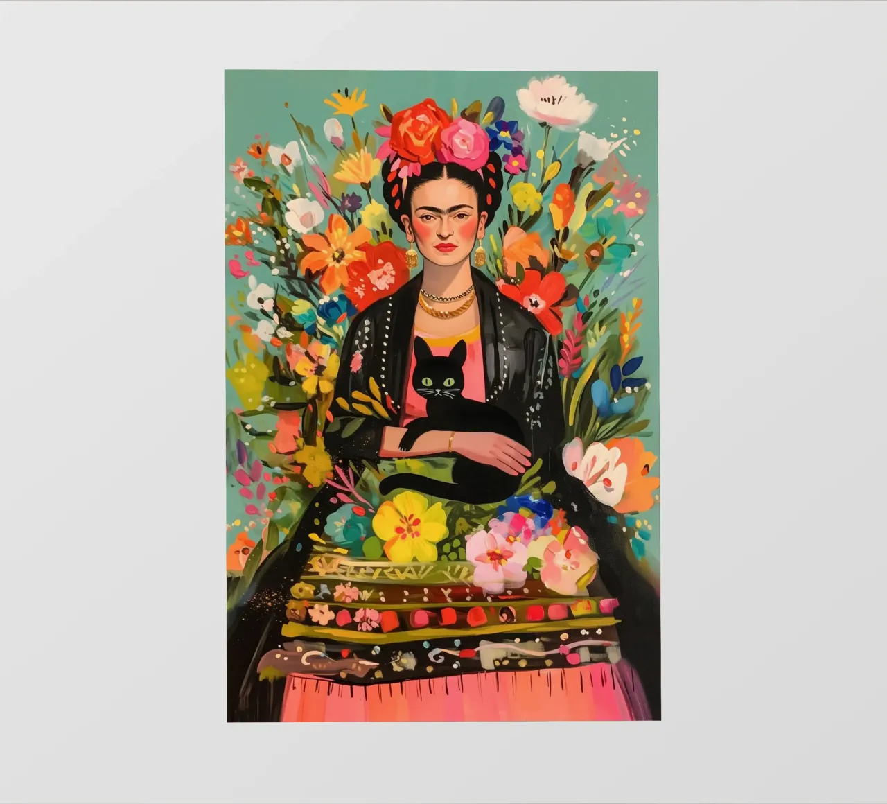 L'amore dei fiori colorati di Frida telo in pvc da Carinaprint