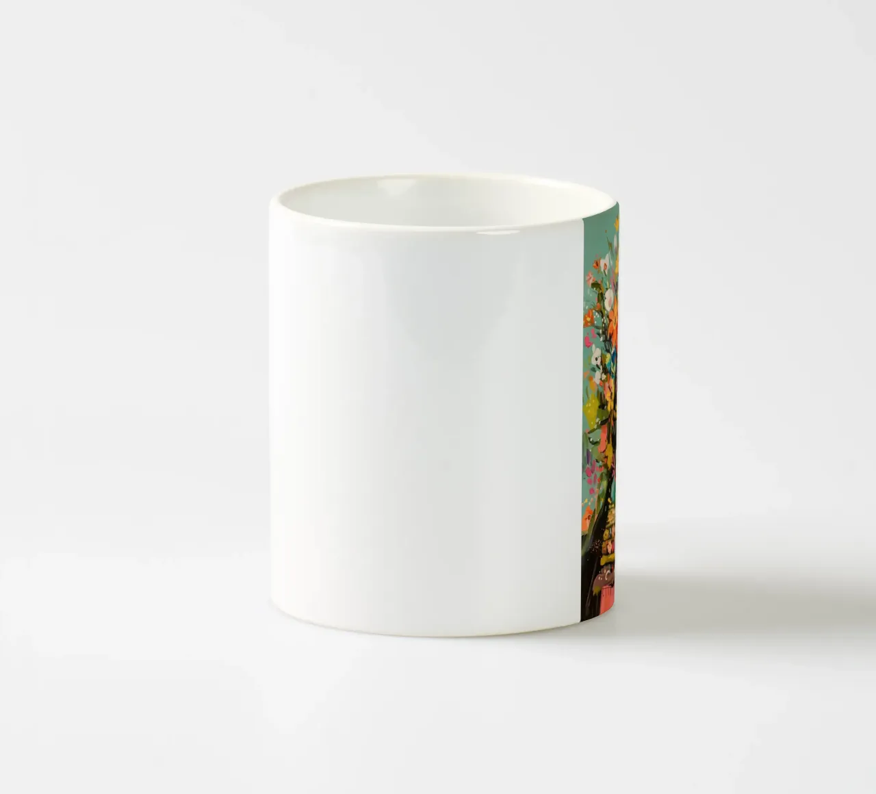 L'amore dei fiori colorati di Frida tazza in ceramica da Carinaprint