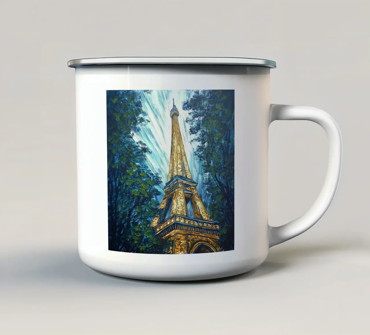 Pittura di Parigi tazza in smalto da Motivate-Today