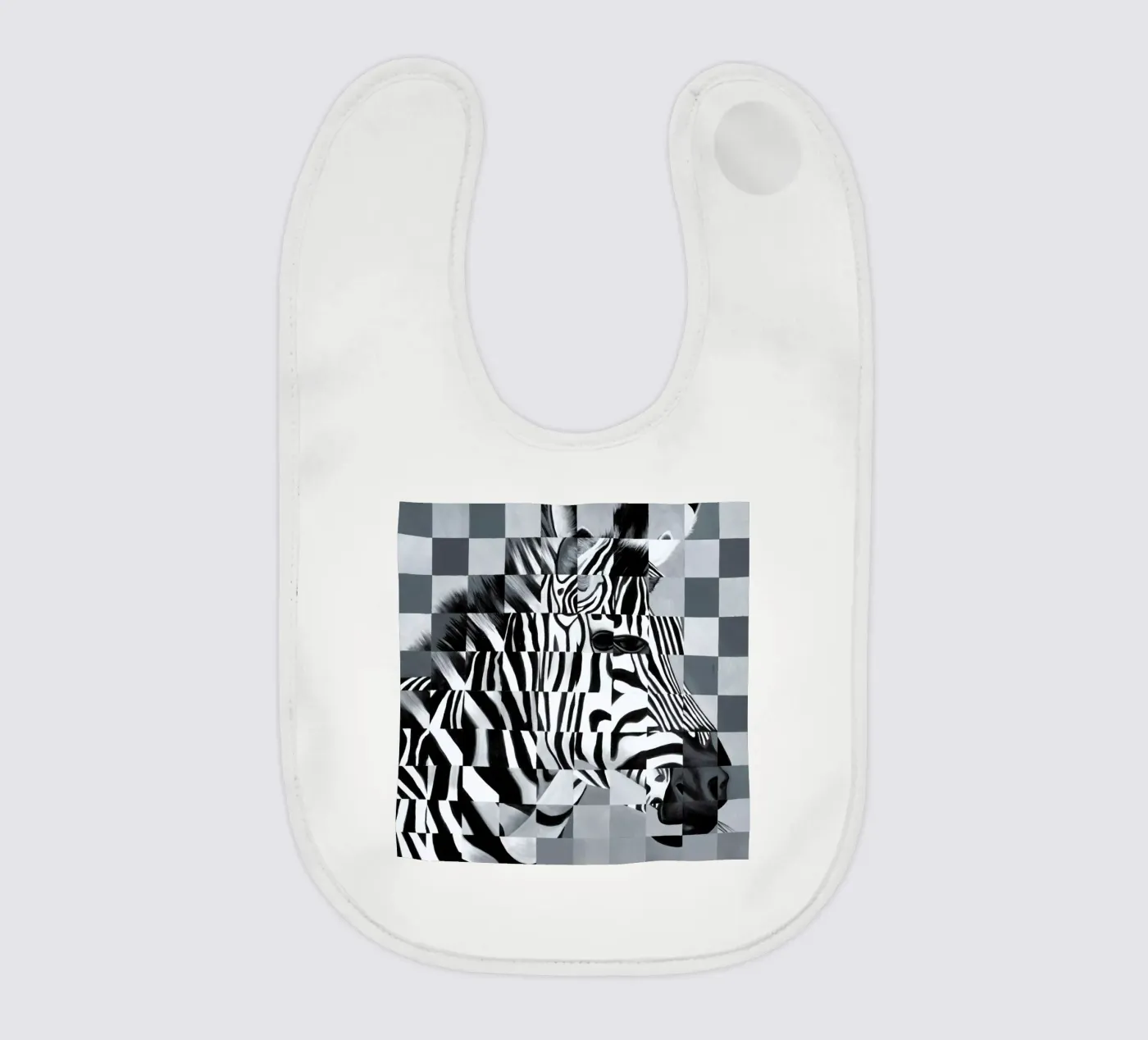 Zebra baby slabbetje van Allison Chaplin
