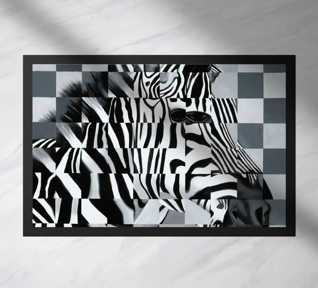 Zebra deurmat van Allison Chaplin