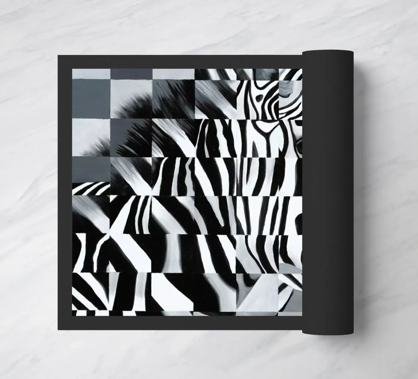 Zebra doormat by Allison Chaplin