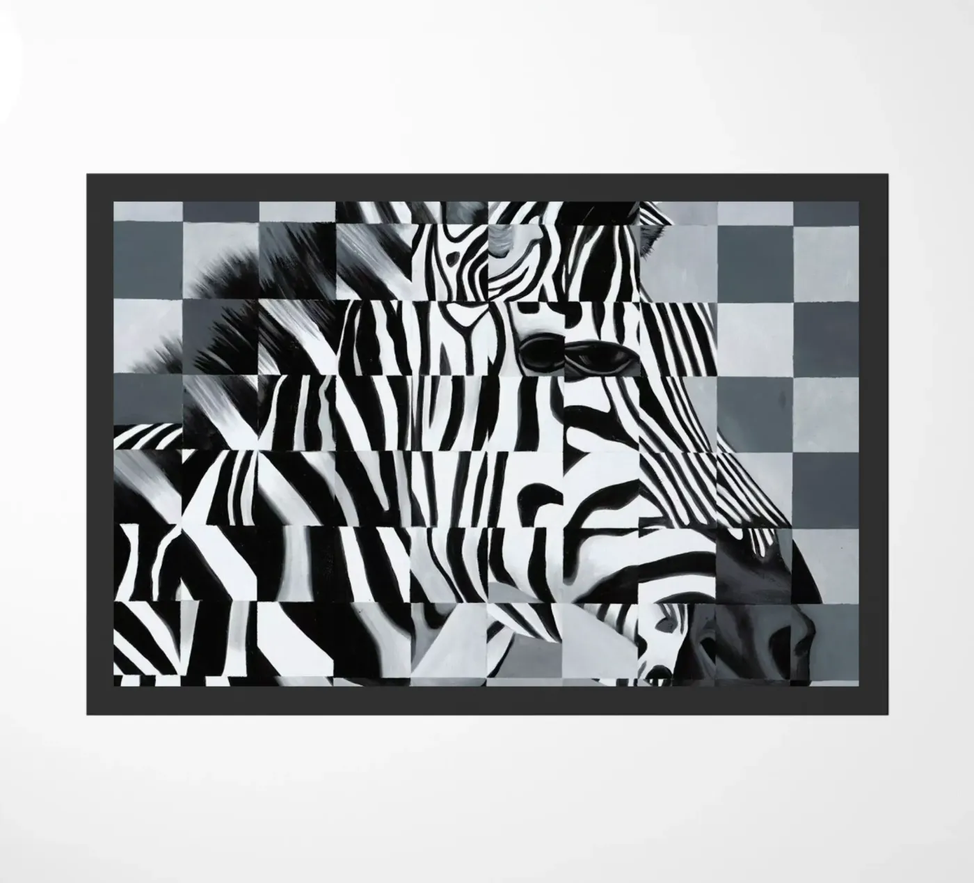 Zebra doormat by Allison Chaplin