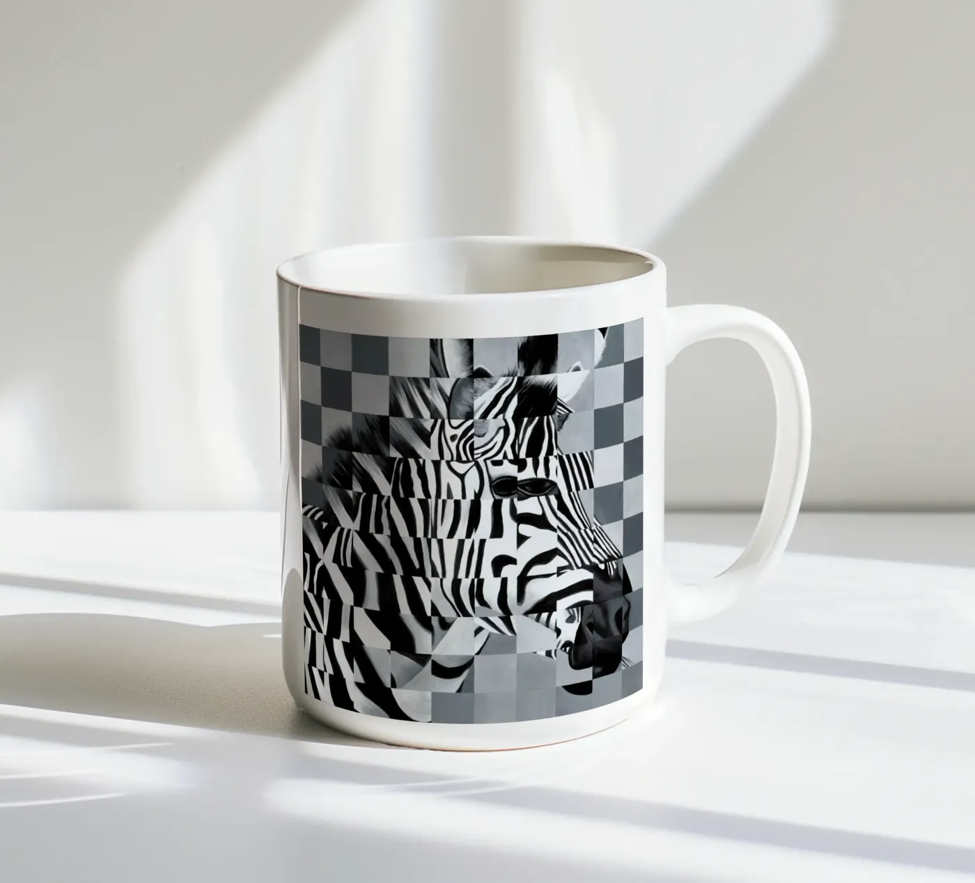 Zebra ceramic mug by Allison Chaplin