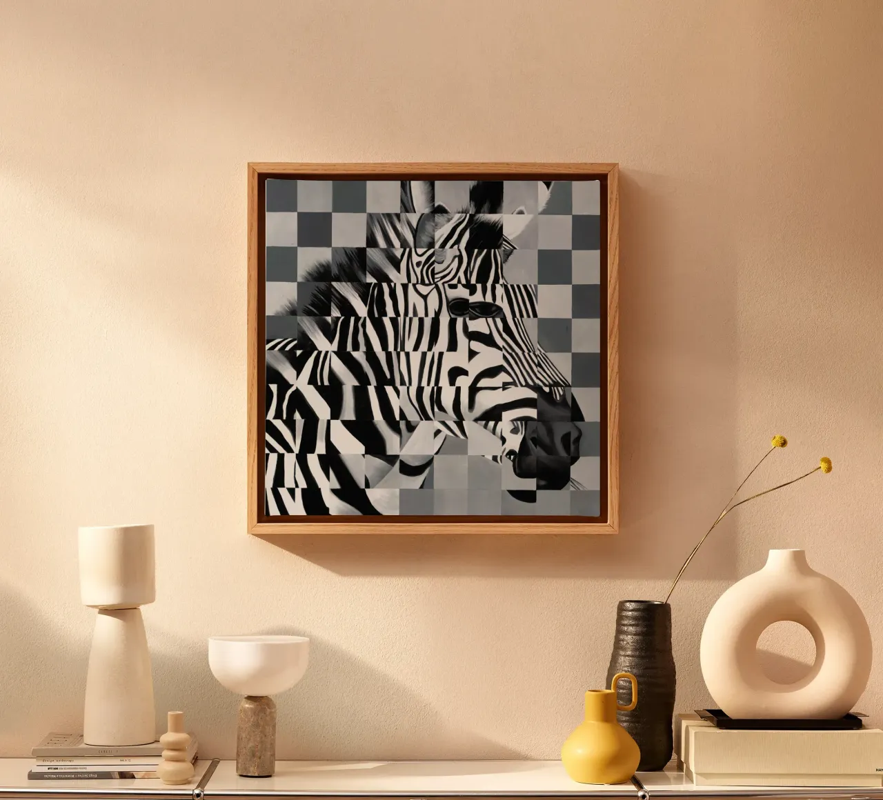 Zebra tela con Cornice a cassetta da Allison Chaplin