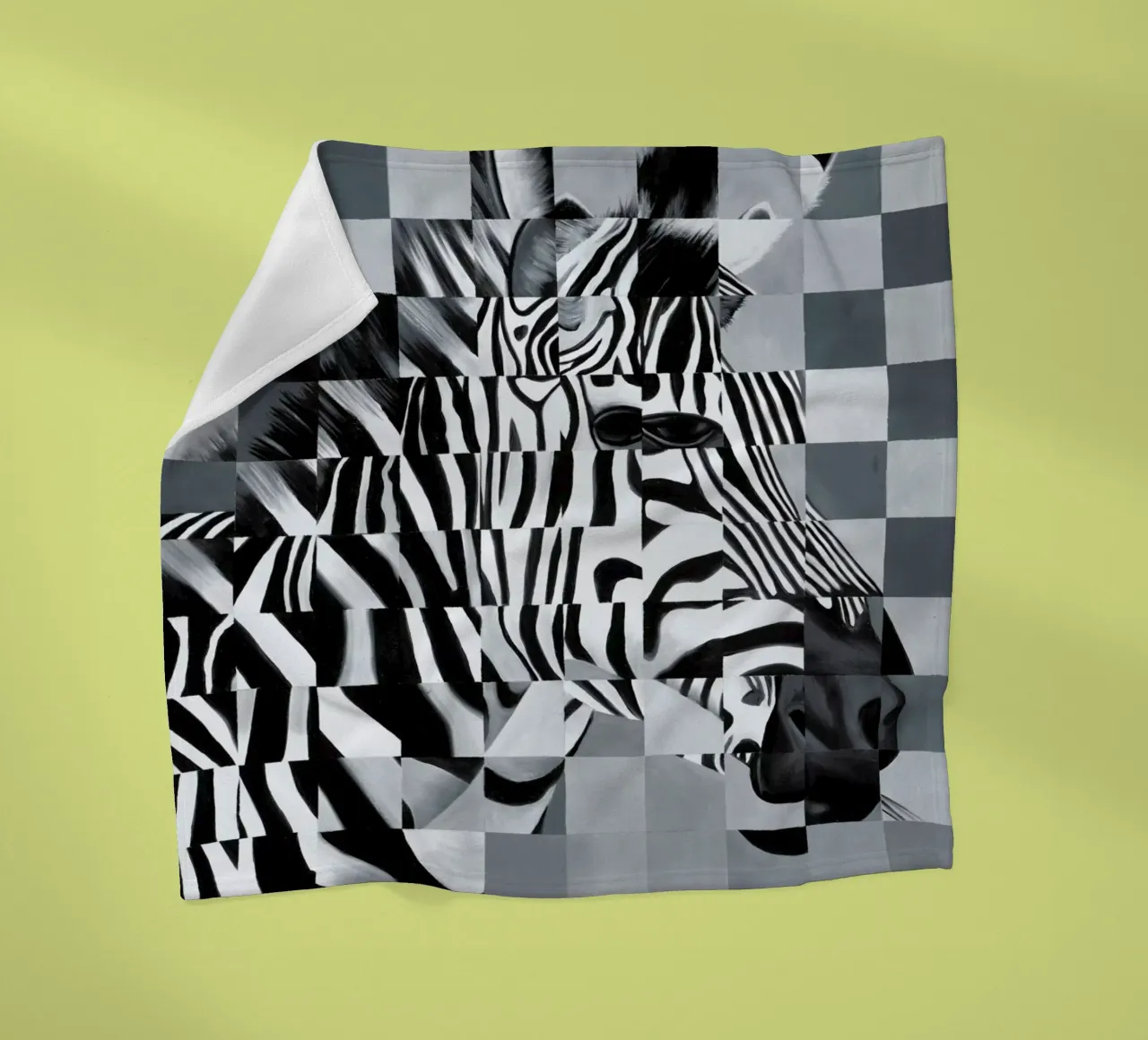 Zebra fleecedeken van Allison Chaplin