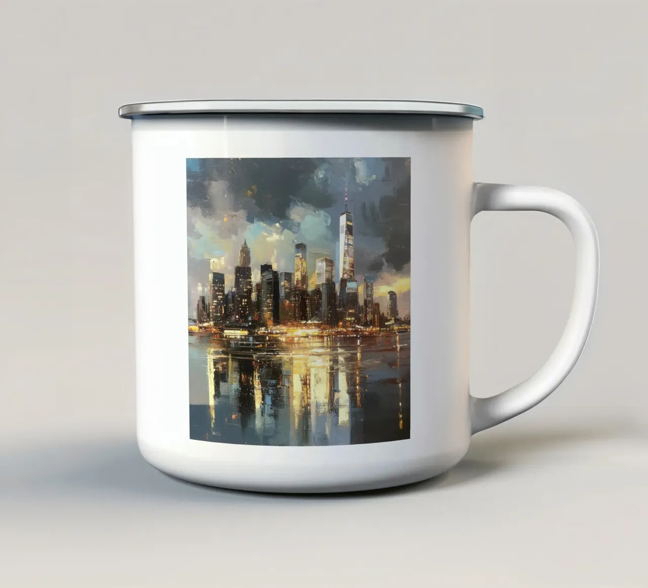 Pittura dello Stato di New York tazza in smalto da Motivate-Today