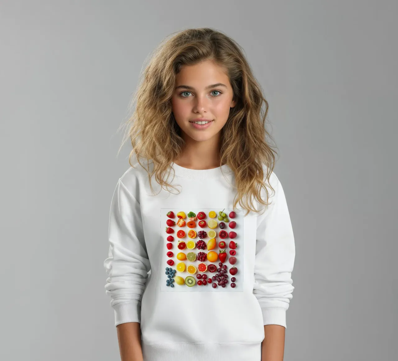 Colorful Fruits kids sweatshirt by Motivate-Today